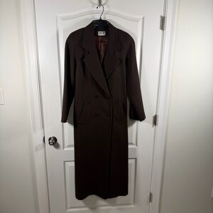 Mario De Pinto Brown Wool Overcoat